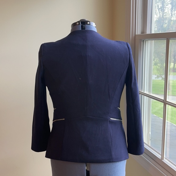 NWT - Navy blue blazer with silver zipper details - Picture 3 of 7